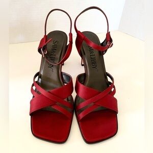 Sam & Libby “Marla” Cabernet Red Formal Heels size 10 — Y2K